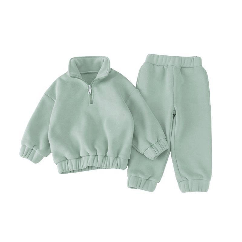Winter Custom Kids Baby Boy Two Tracksuit Outfits Jogger baby clothing sets for winter Piece Hoodies