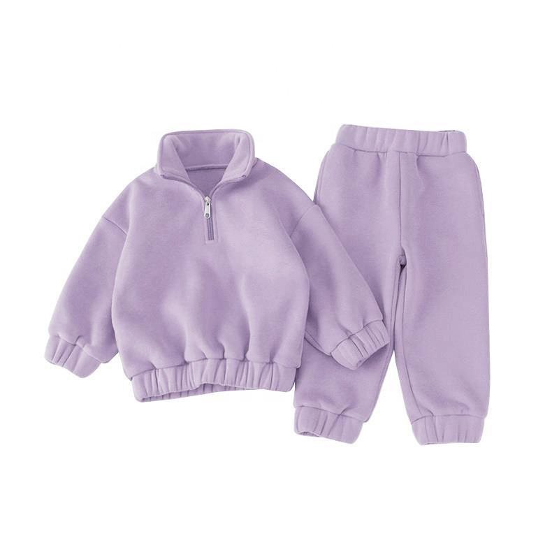 Winter Custom Kids Baby Boy Two Tracksuit Outfits Jogger baby clothing sets for winter Piece Hoodies