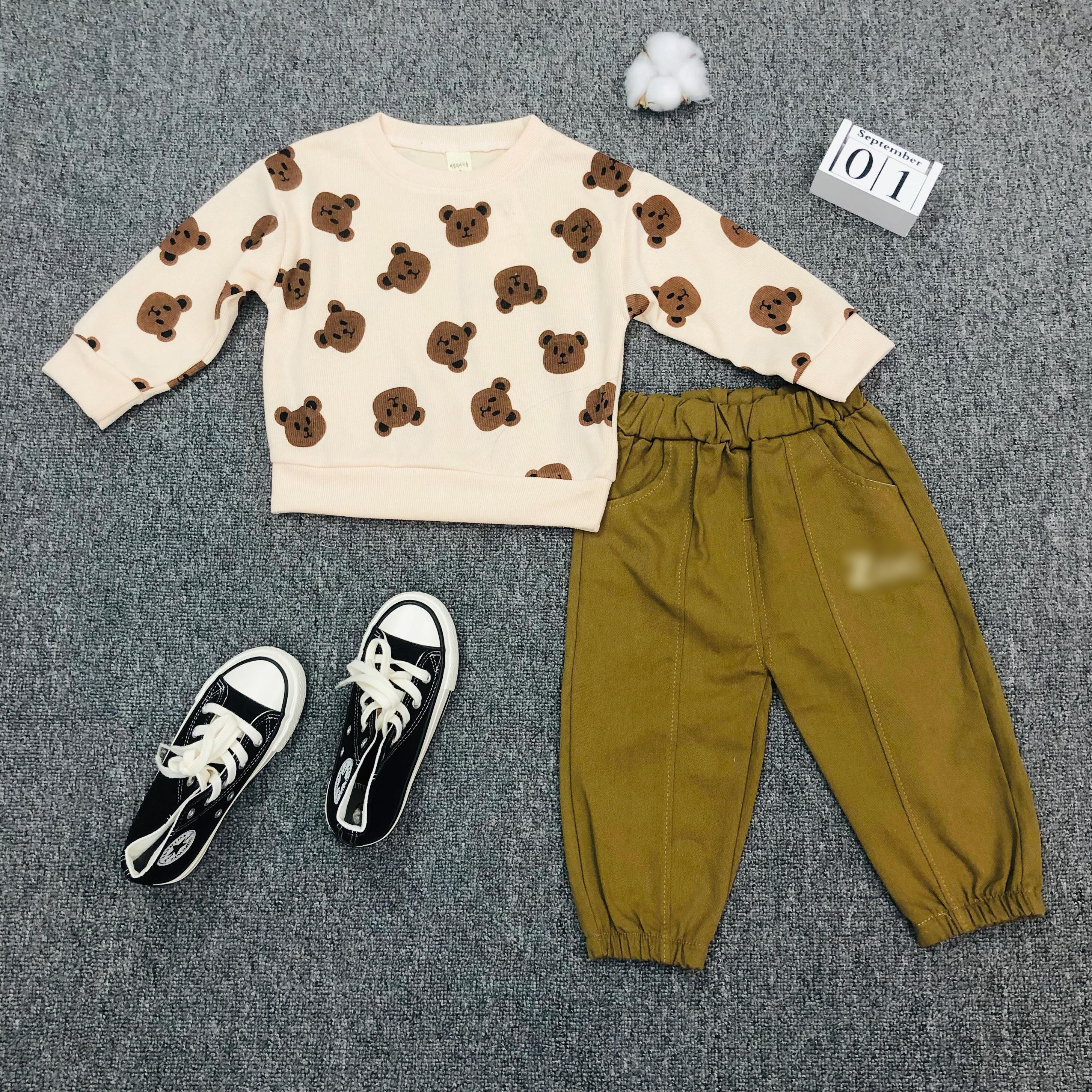 Toddler Girls Boys Set Clothes Children Autumn T Shirt With Pant Sweatshirt Suit Boys Girls Unisex Clothes Set