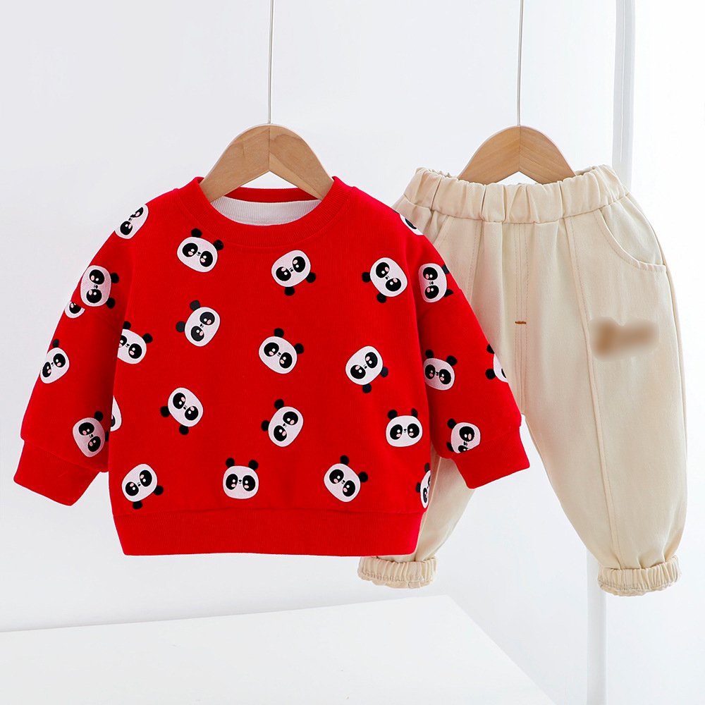 Toddler Girls Boys Set Clothes Children Autumn T Shirt With Pant Sweatshirt Suit Boys Girls Unisex Clothes Set