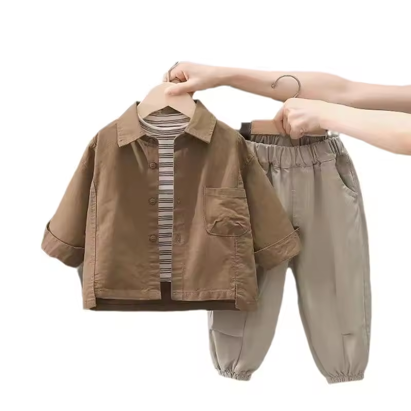 BKD Baby Boy Clothes 3 Piece Kids Clothing Toddler Shirts Boy Clothing Set