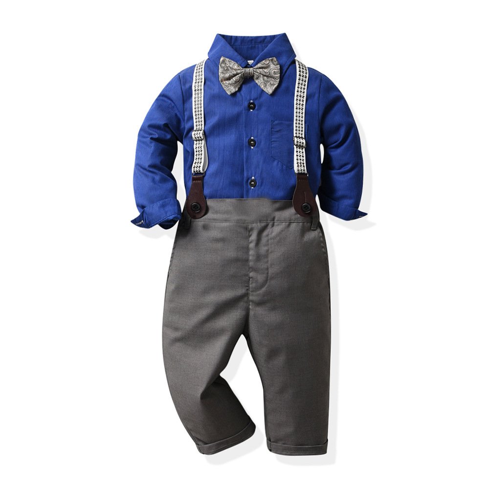 Autumn Suits for Baby Boy Formal Wedding Wear Children Clothing Toddler Boys Gentlemen Suits Long Sleeve Baby Boy Clothing Set