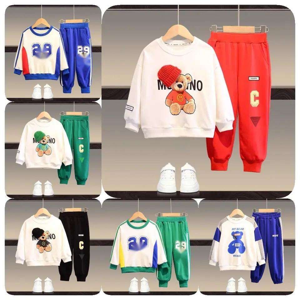 Children Clothing 2 Piece Set 100% Cotton Tops Shirts And Sweat Pants Clothes Sets Children's Clothing Sets For Boys and Girls