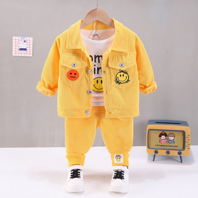 High quality Boy's Clothing Sets Autumn Toddler Baby Toddler COTTON Suits Kids Clothes Long Sleeve T-shirt pants coat Jacket Set