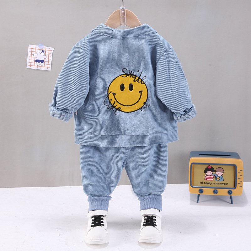 High quality Boy's Clothing Sets Autumn Toddler Baby Toddler COTTON Suits Kids Clothes Long Sleeve T-shirt pants coat Jacket Set