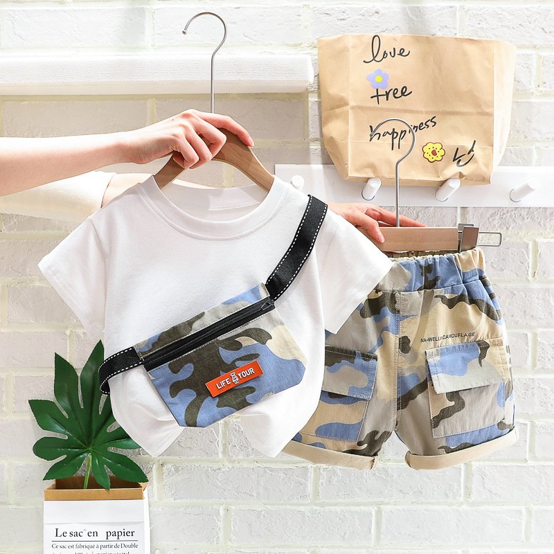 2023 summer hot sale boys clothes set T-shirt and jeans 2 piece set good price