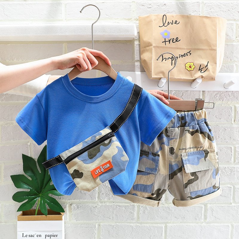 2023 summer hot sale boys clothes set T-shirt and jeans 2 piece set good price
