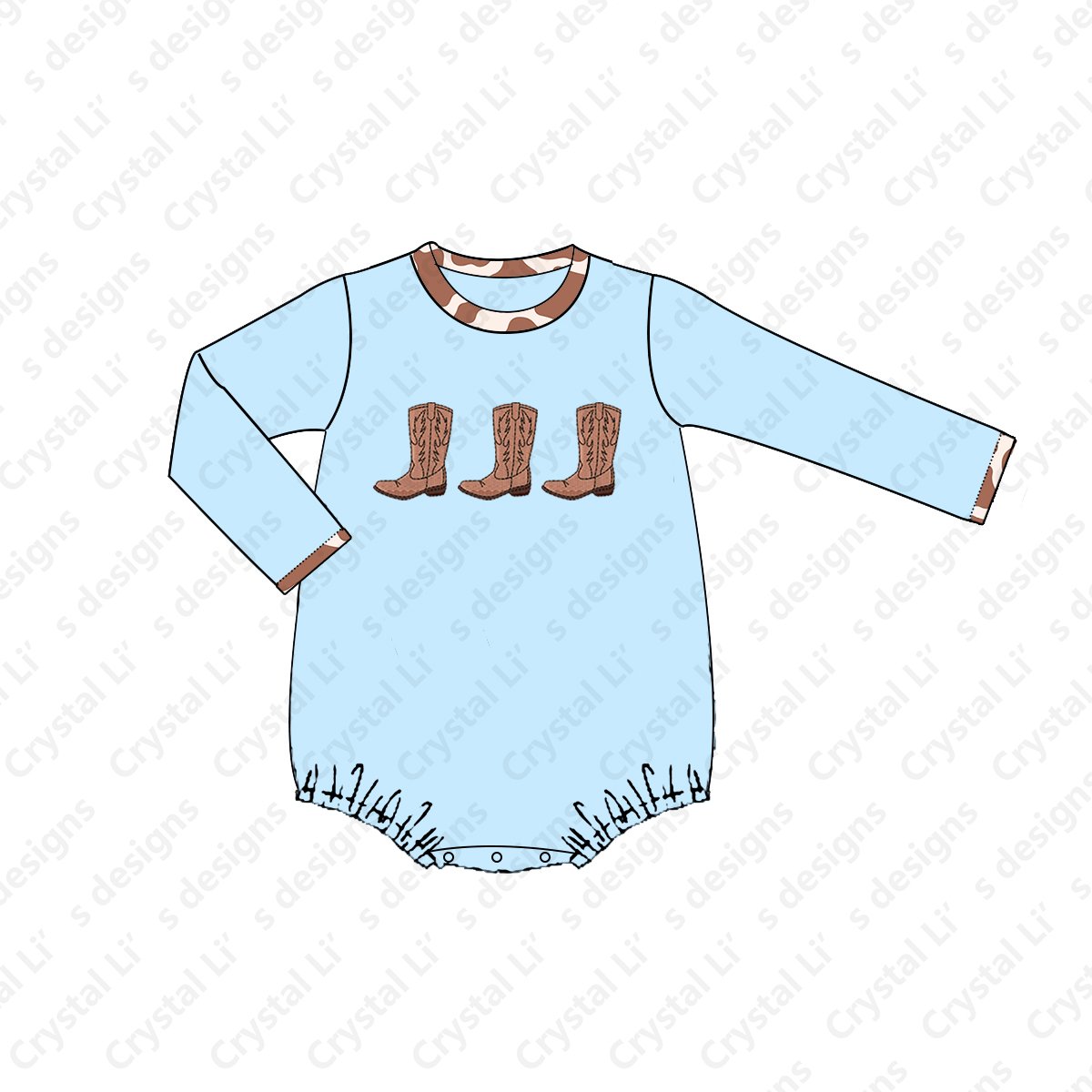 Pursun custom design boys clothing sets boots embroidery children clothes long sleeve kids winter clothing