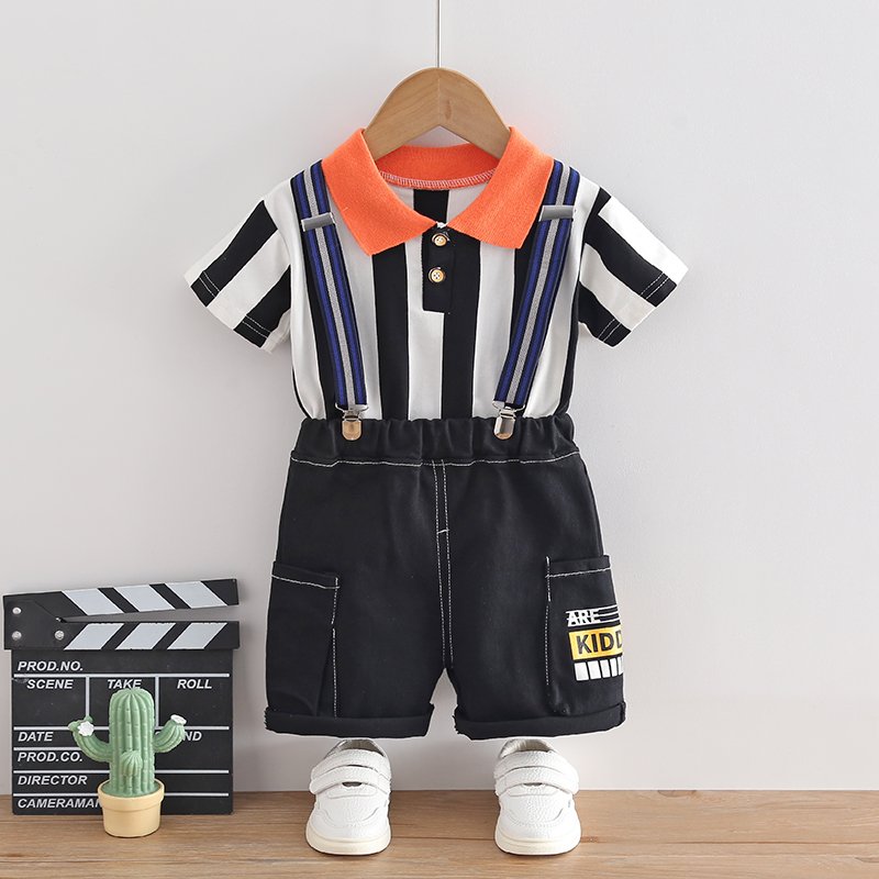 kids 2pcs short sleeve t shirt shorts suitpolo shirt for kids boys boys t-shirts polo shirtskids clothes for 3 to 5 years whole