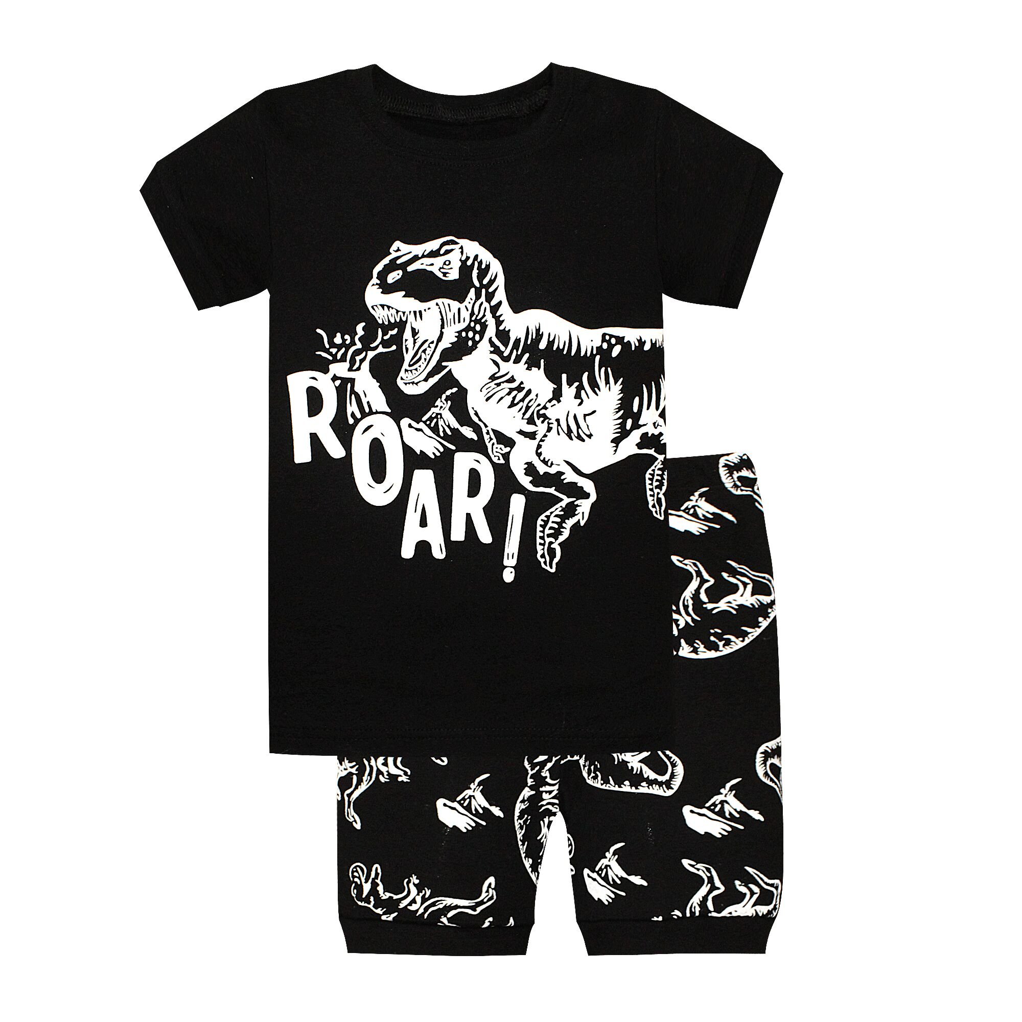 Dinosaur boys clothing Sets Night wear Children Short Sleeves Wholesale Summer Pyjamas Kids 100 Cotton Cartoon Pajamas