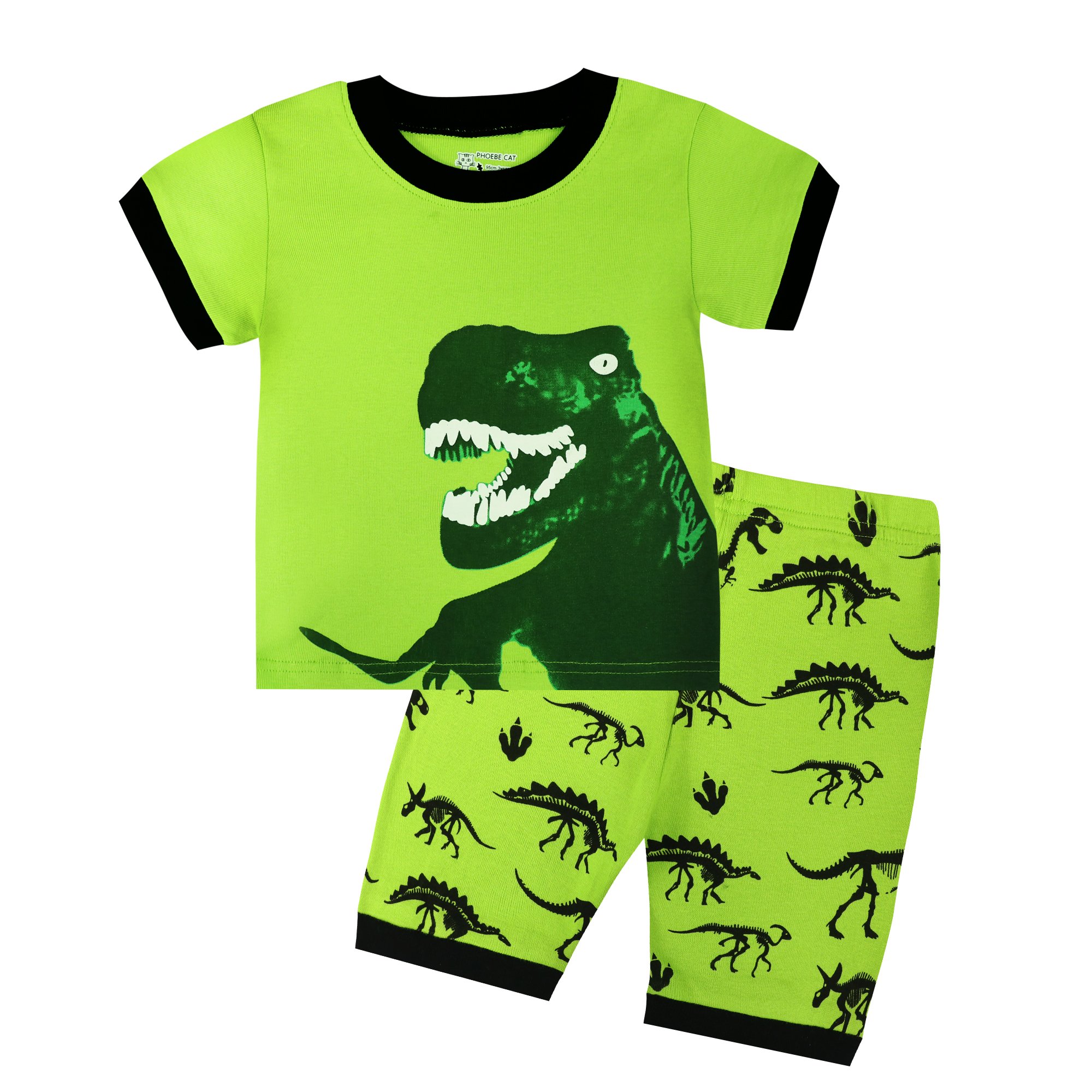 Dinosaur boys clothing Sets Night wear Children Short Sleeves Wholesale Summer Pyjamas Kids 100 Cotton Cartoon Pajamas