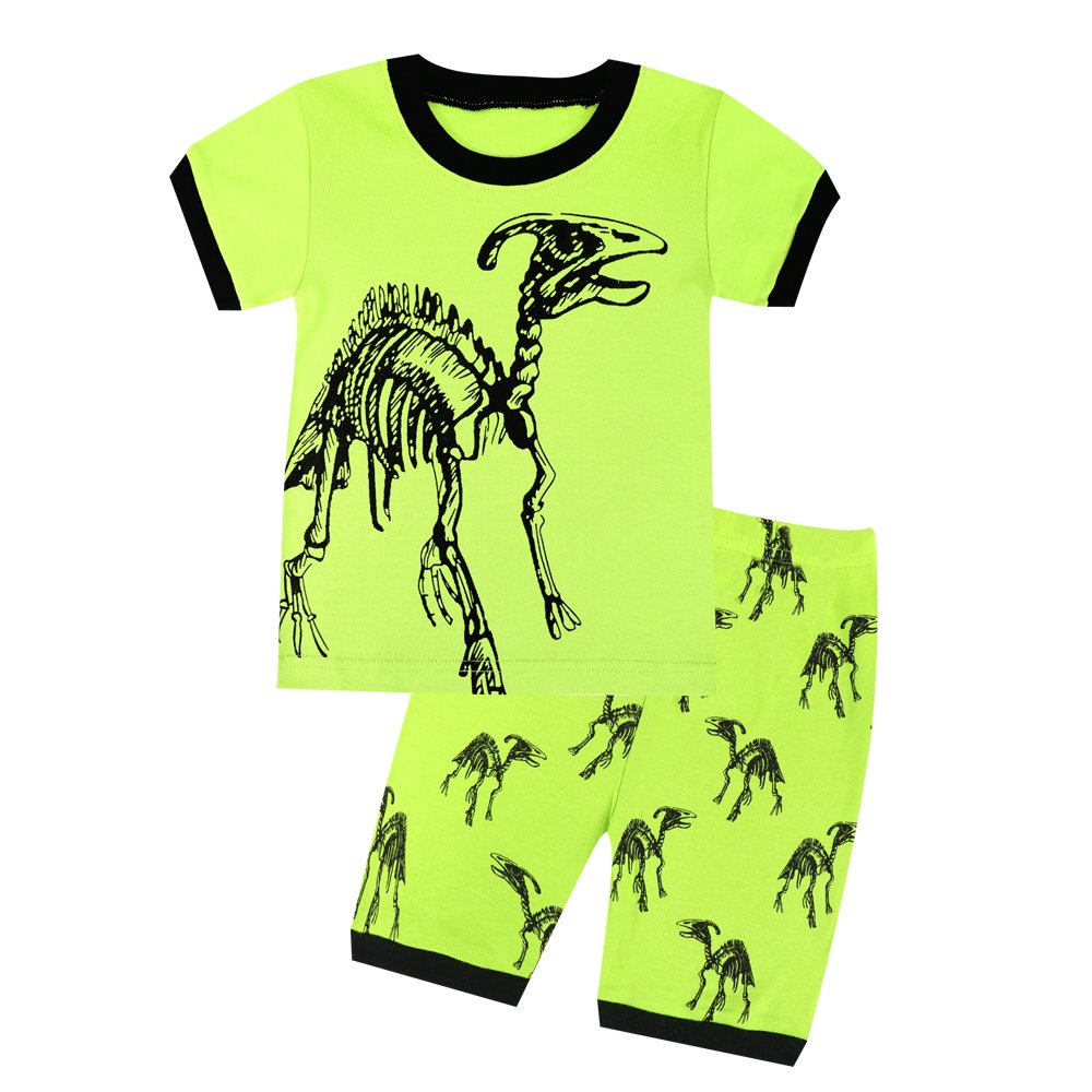 Dinosaur boys clothing Sets Night wear Children Short Sleeves Wholesale Summer Pyjamas Kids 100 Cotton Cartoon Pajamas