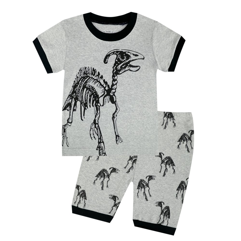 Dinosaur boys clothing Sets Night wear Children Short Sleeves Wholesale Summer Pyjamas Kids 100 Cotton Cartoon Pajamas
