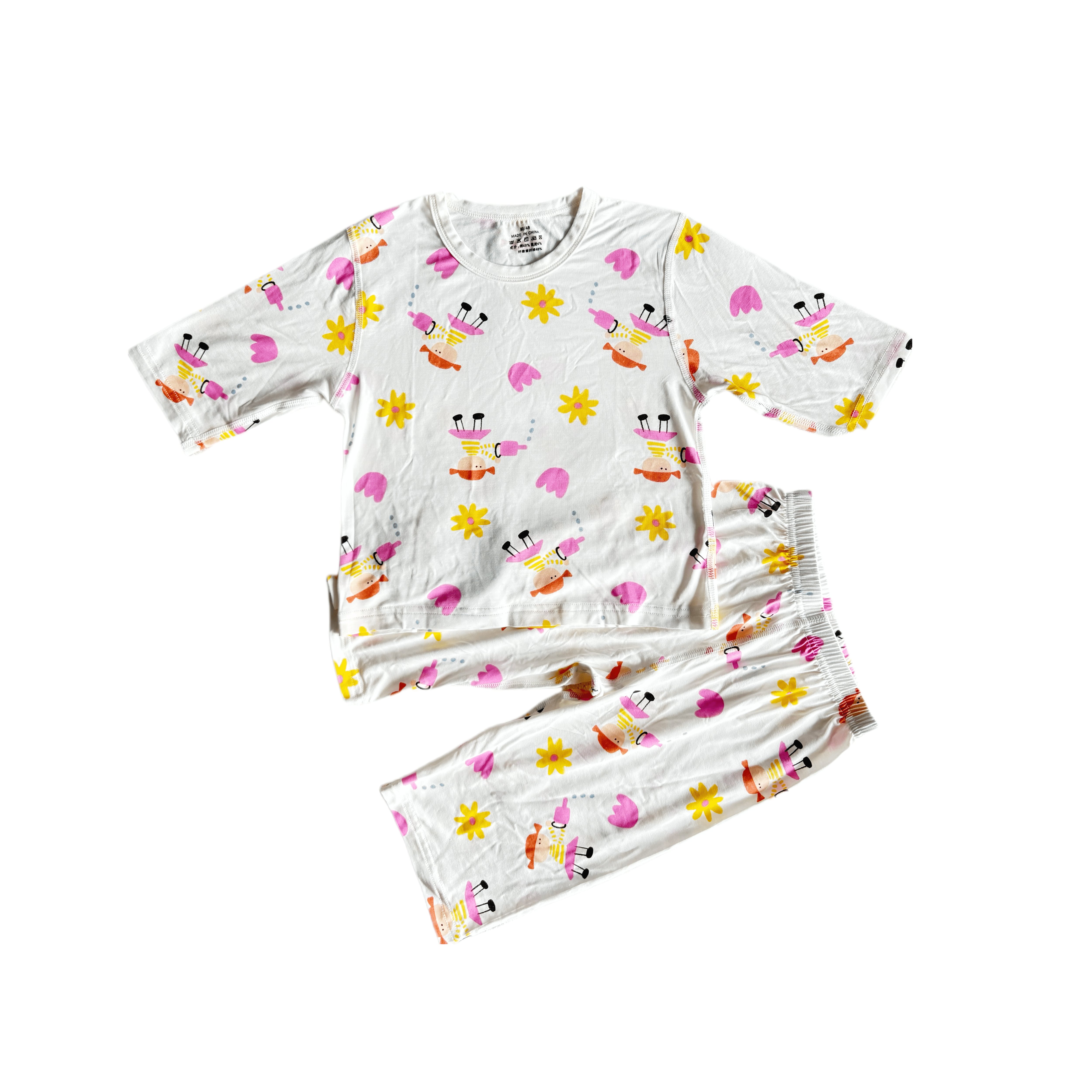 Children's Casual Home Wear Two-Piece Love Print Set for Boys and Girls Toddler Clothing