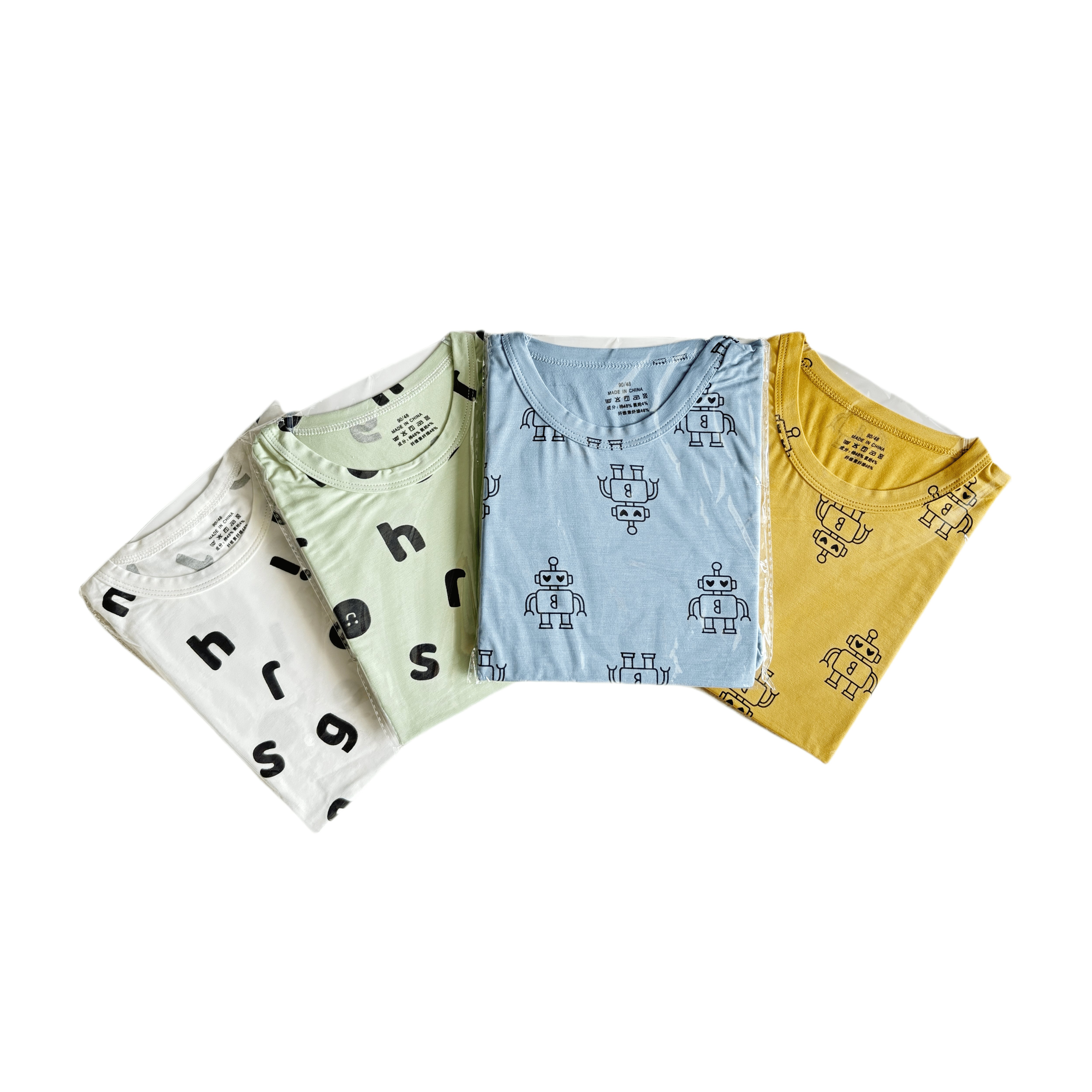 Children's Casual Home Wear Two-Piece Love Print Set for Boys and Girls Toddler Clothing