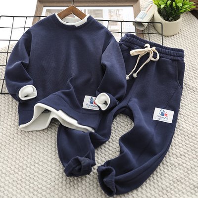Kids Clothes Sport Suit 2 Pcs Fashion Baby Boys And Girls Clothing Sets Long Sleeve cotton hoodies sweat suits