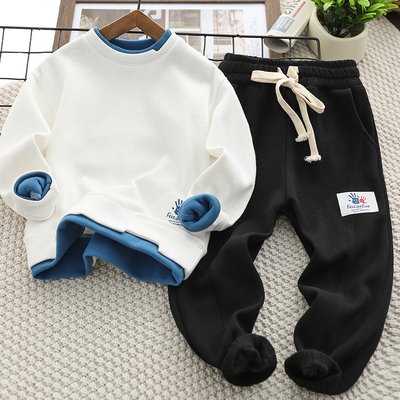 Kids Clothes Sport Suit 2 Pcs Fashion Baby Boys And Girls Clothing Sets Long Sleeve cotton hoodies sweat suits