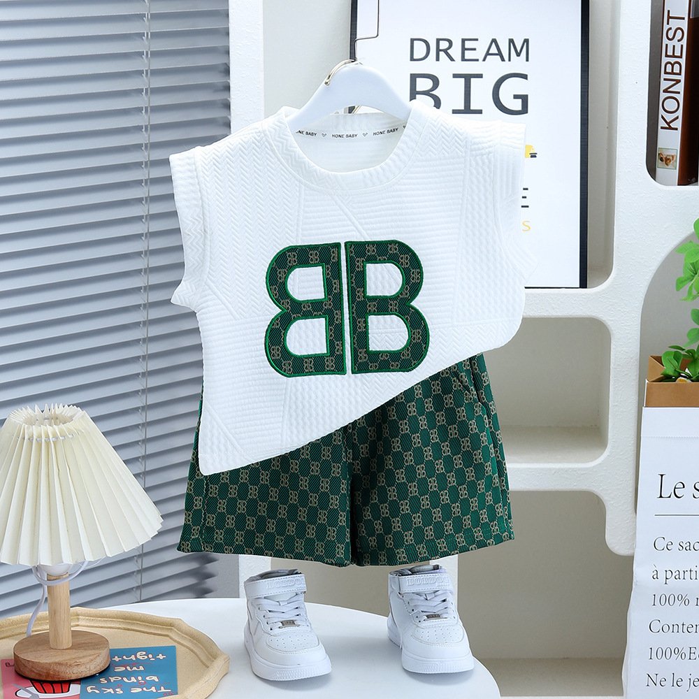 Children's Clothing Set Summer New Boys' Baby Short Sleeve T-shirt Shorts Two Piece Children's Leisure Sports Set