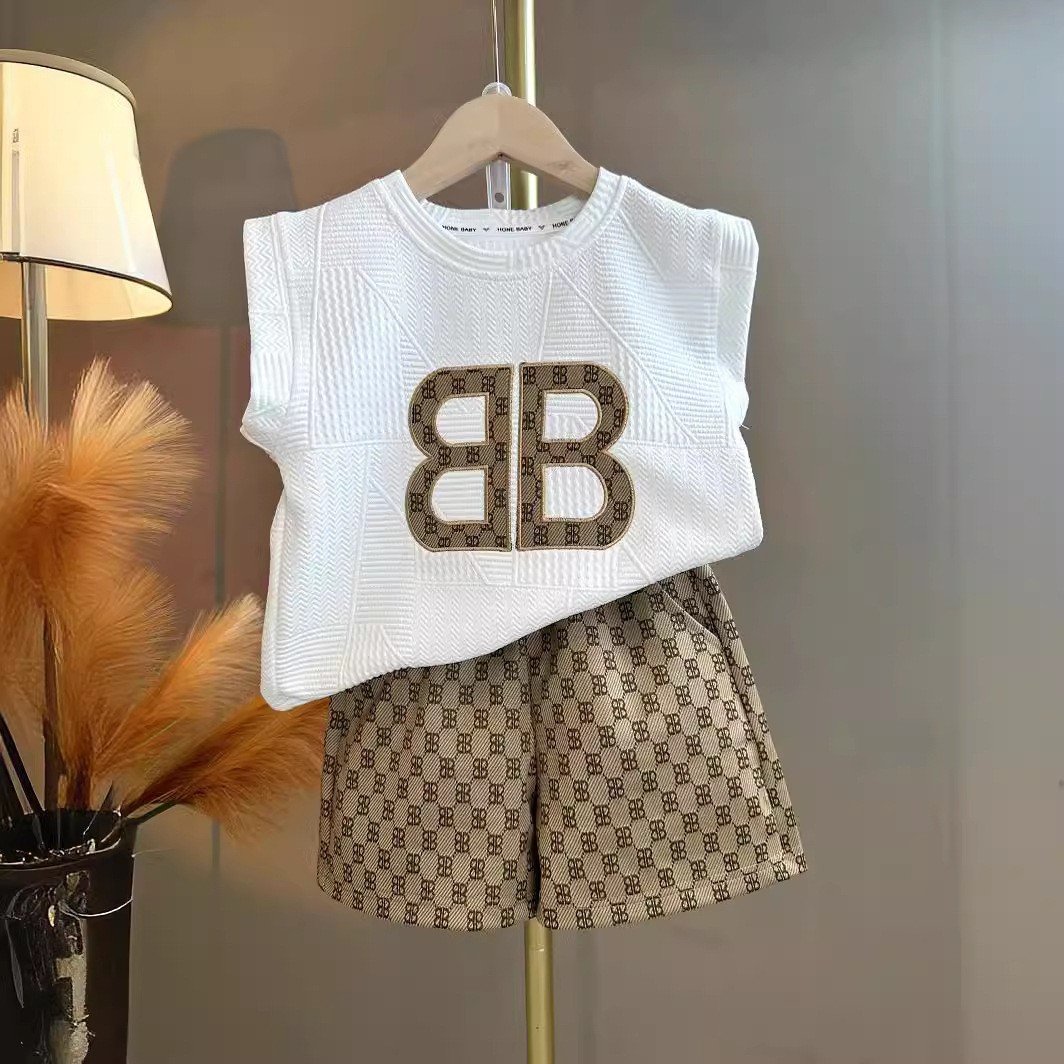 Children's Clothing Set Summer New Boys' Baby Short Sleeve T-shirt Shorts Two Piece Children's Leisure Sports Set