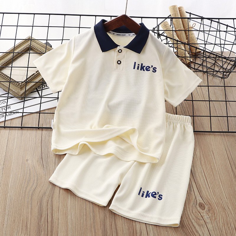 Summer children's new baby boy clothing short sleeve shirt + shorts clothing Little boy clothing set