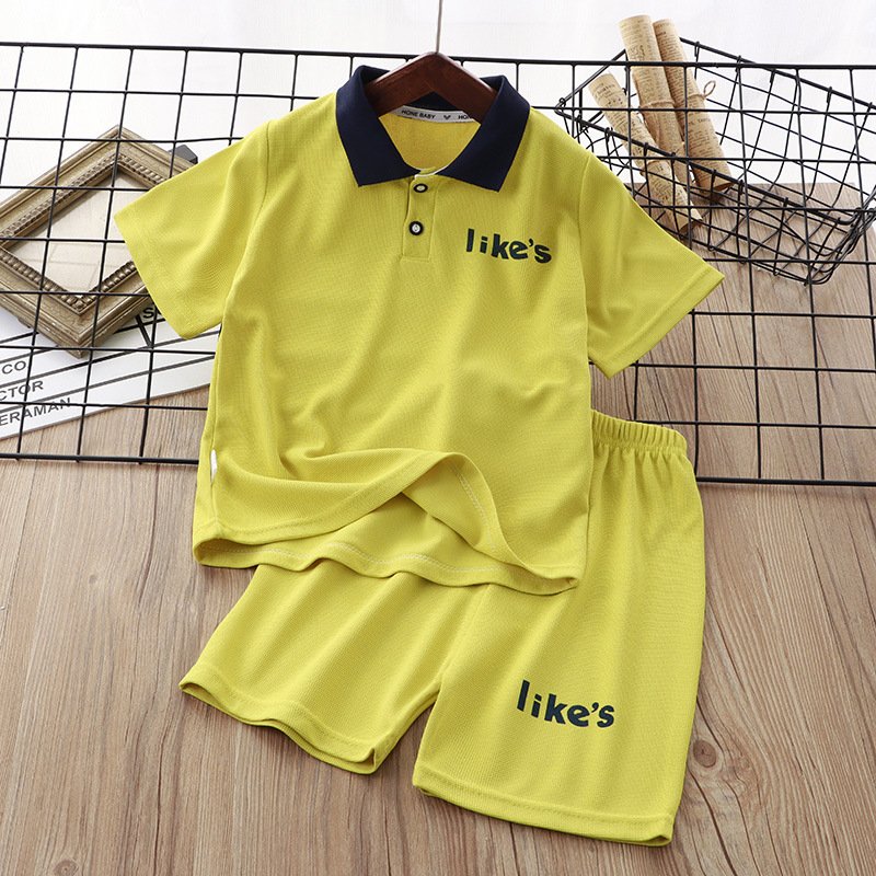 Summer children's new baby boy clothing short sleeve shirt + shorts clothing Little boy clothing set