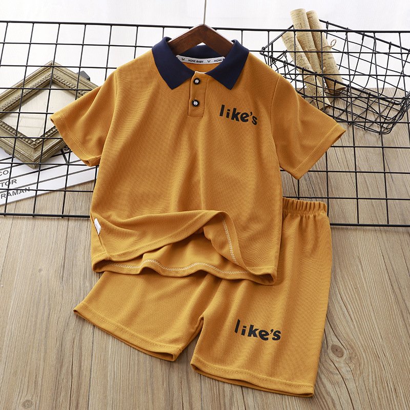 Summer children's new baby boy clothing short sleeve shirt + shorts clothing Little boy clothing set
