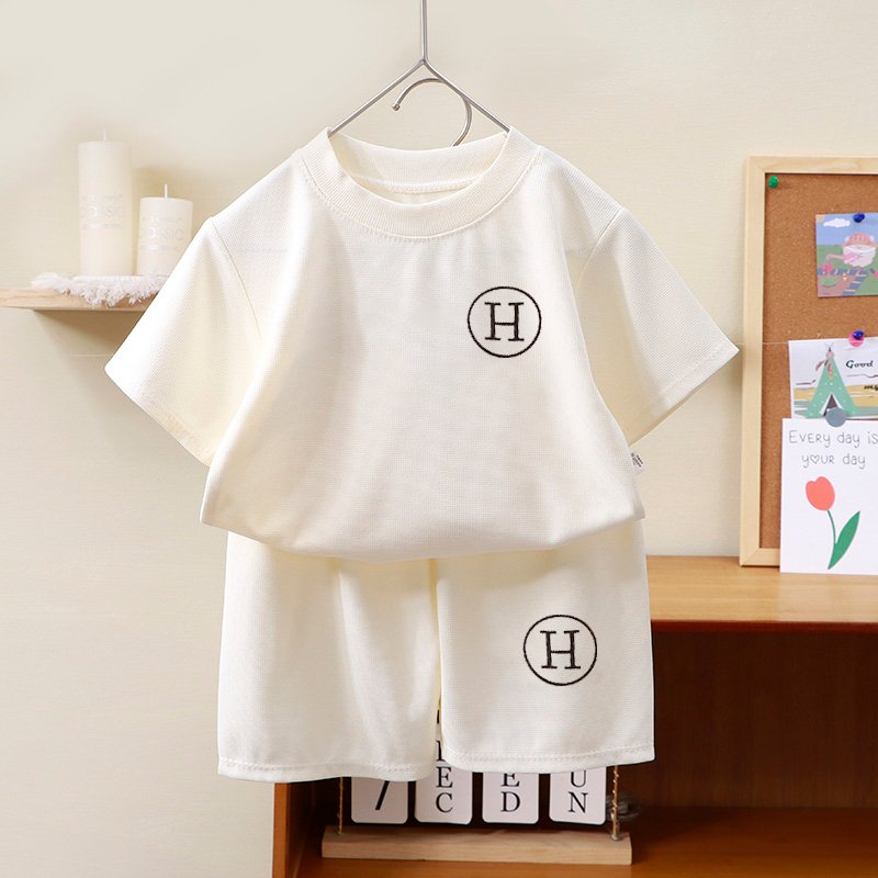 2024 Summer Casual Cartoon Print Outwear Suit For Kids T-shirt And Shorts 2pcs Clothing Set For Teenagers Boys