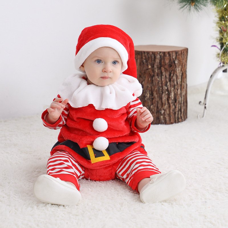 Wholesale Christmas romper Baby Boy Romper Boy Clothing Set for Autumn Winter Lovely Style baby