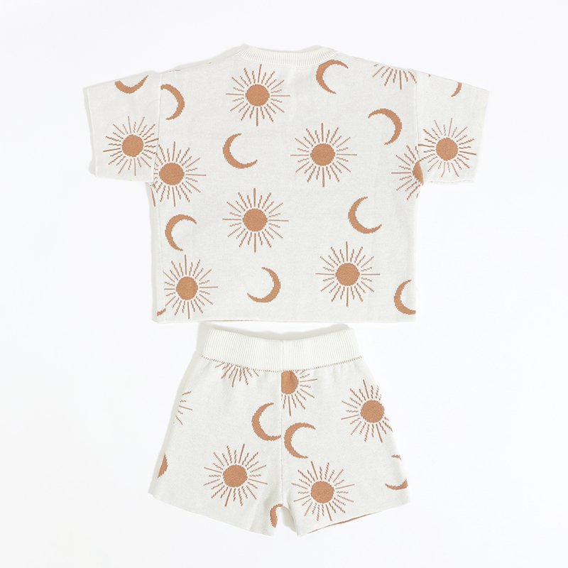 2024 New Design Newborn toddler boys 2 Pieces Baby Clothes clothing sets 100% cotton knitted little girls clothing sets
