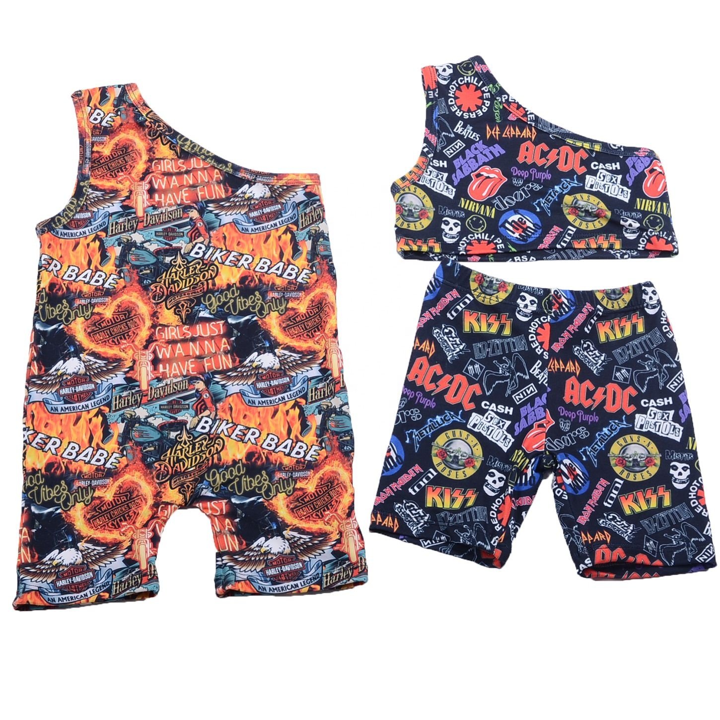 Toddler boys Clothing Set Summer One Shoulder Tank Top Shorts Boutique Sleeveless Cotton/polyester boys Set
