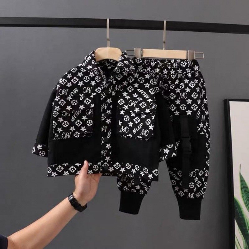 Spring Teenage Boy Clothing Set 2023 New Casual Fashion Jacket + Pant Kid Children Baby Toddler Boy Clothes