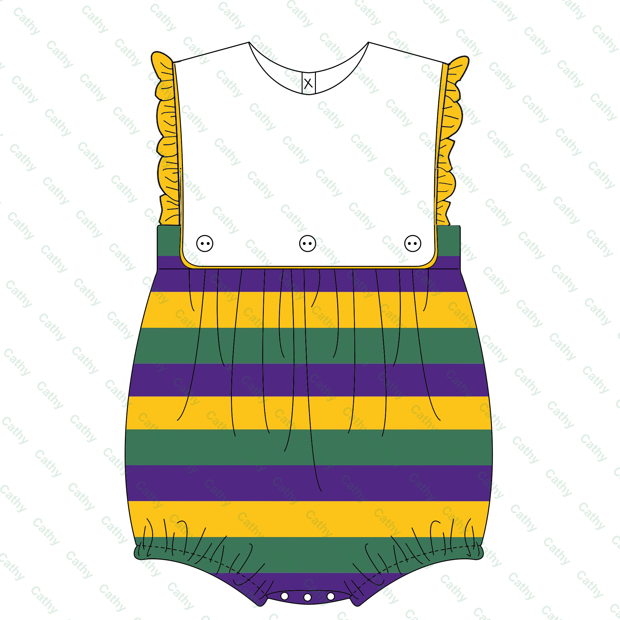 2025 Mardi gras clothes for kids girls ruffle sleeveless cotton baby bubble and children girl mardi gras set