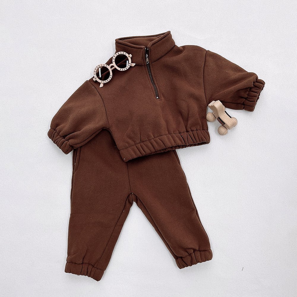 CHEER Baby Casual Sports Suit Kids' Hooded Two-piece Set Boys and Girls Autumn Winter Sweatshirt Set Girls Hoodies & Sweatshirts