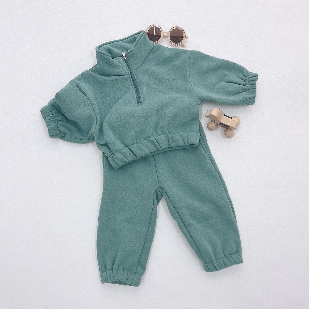 CHEER Baby Casual Sports Suit Kids' Hooded Two-piece Set Boys and Girls Autumn Winter Sweatshirt Set Girls Hoodies & Sweatshirts