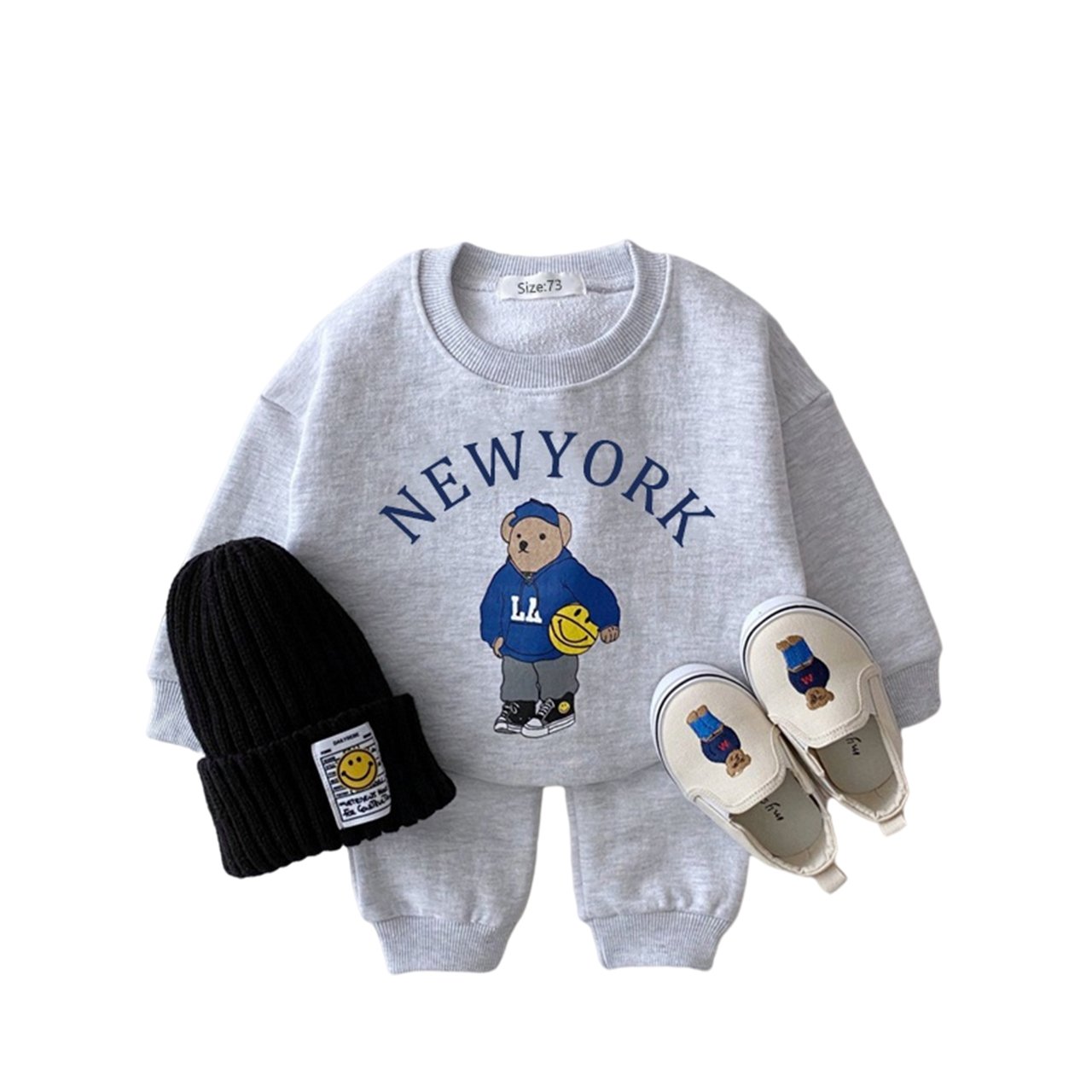 Autumn Infant Baby Boys Girls Clothes Set Bear Long Sleeve Thick Tops Pants Suit Toddler Boys Outfits Newborn Baby