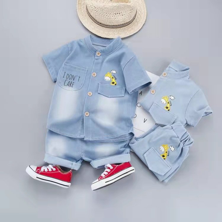 Factory kids clothes sets kids wear denim cotton kids clothes boys clothing sets