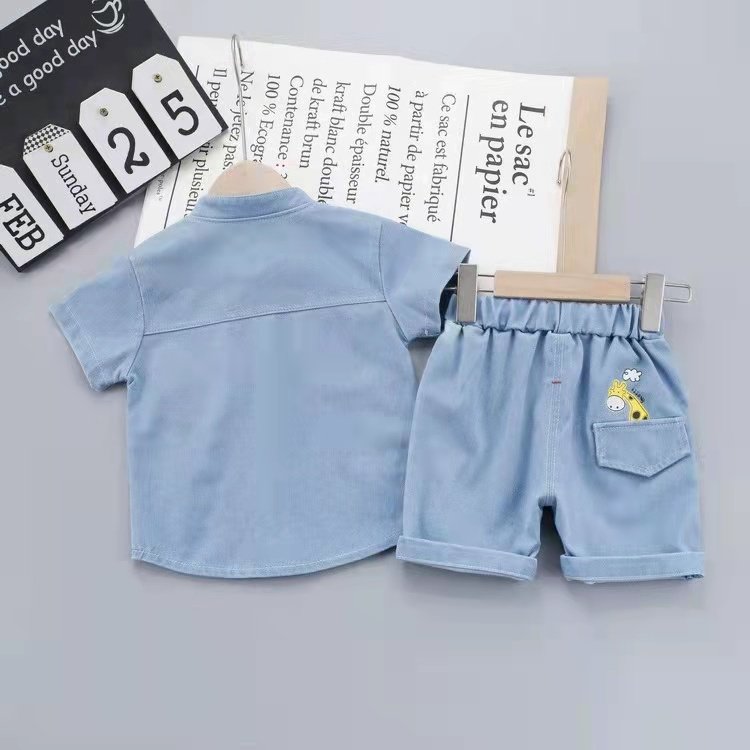 Factory kids clothes sets kids wear denim cotton kids clothes boys clothing sets