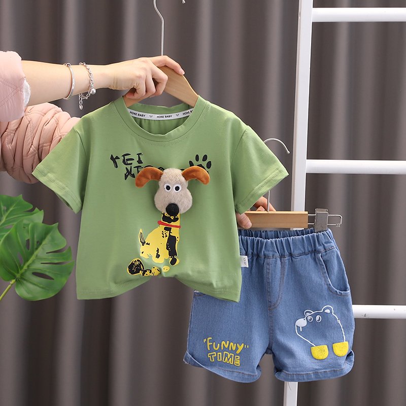 2024 Summer New boy Kids Short Sleeve Shorts Sets Factory customization OEM Service Availab T-shirt Boys clothing sets