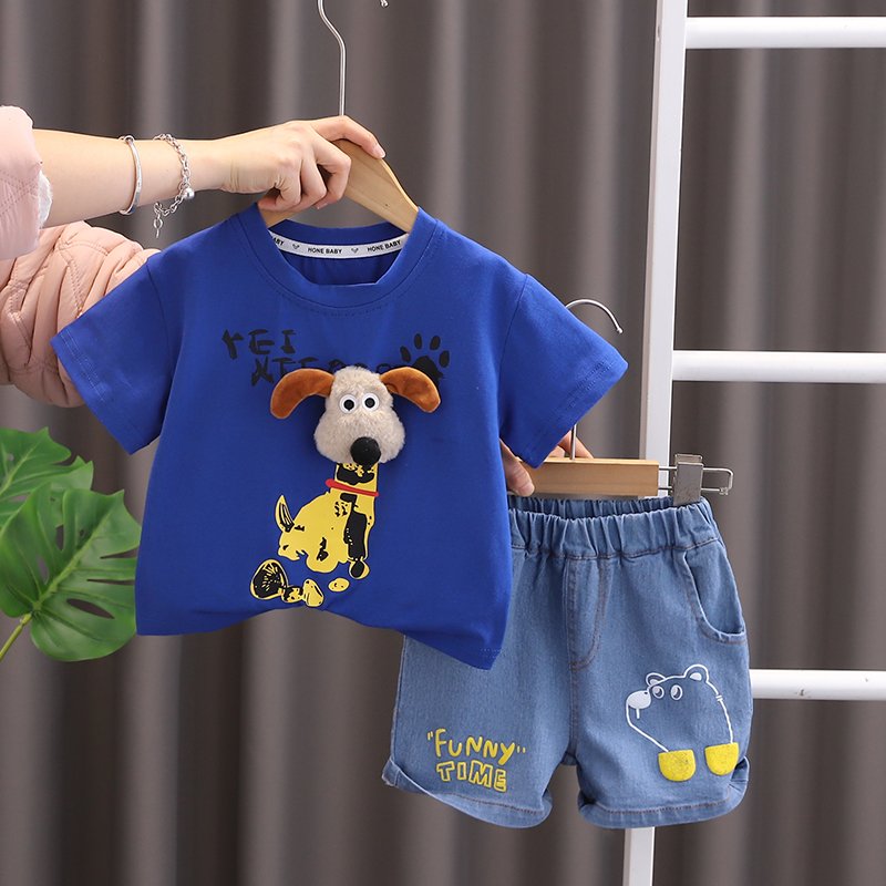 2024 Summer New boy Kids Short Sleeve Shorts Sets Factory customization OEM Service Availab T-shirt Boys clothing sets