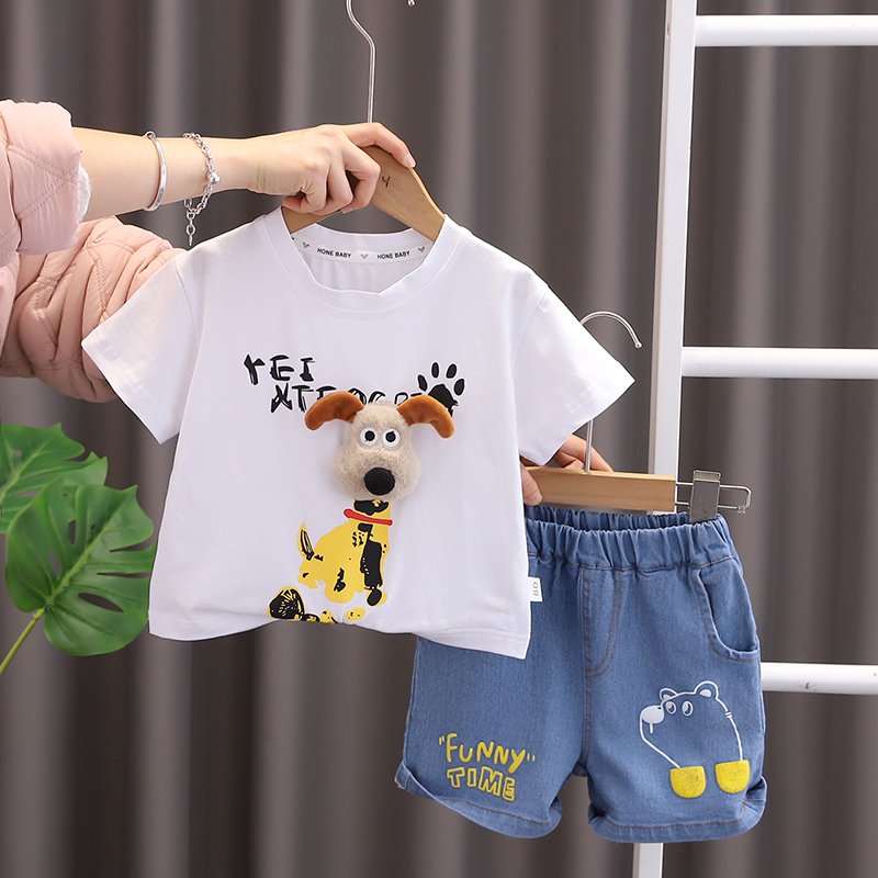 2024 Summer New boy Kids Short Sleeve Shorts Sets Factory customization OEM Service Availab T-shirt Boys clothing sets