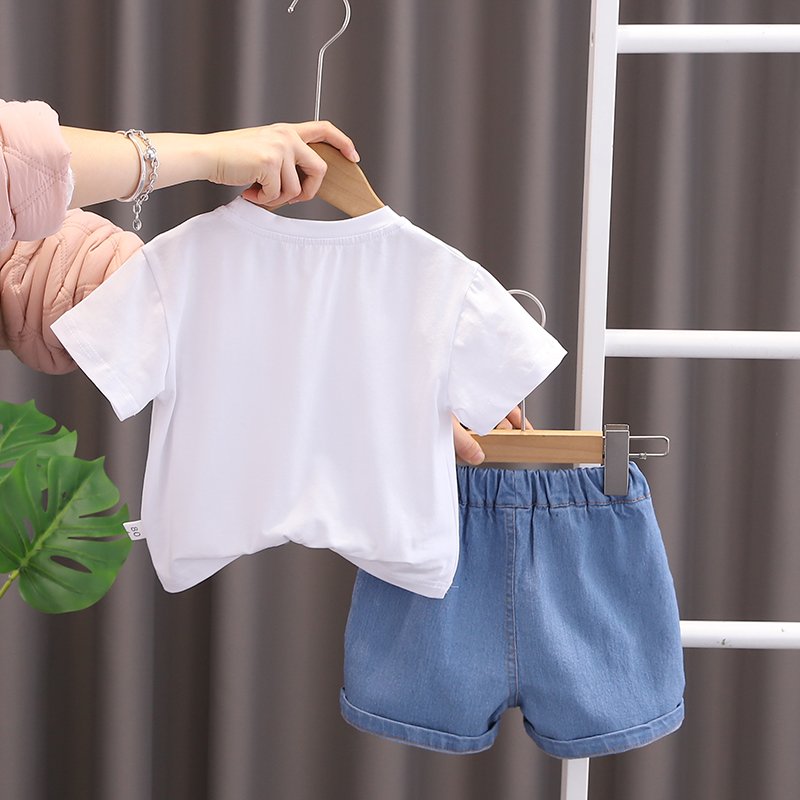 2024 Summer New boy Kids Short Sleeve Shorts Sets Factory customization OEM Service Availab T-shirt Boys clothing sets