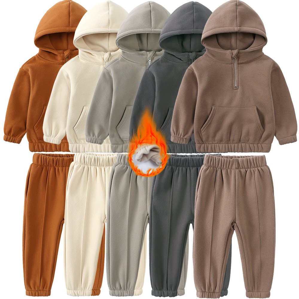 Kids Hoodies Sweatsuit Girls Boys Clothing Sets Pullover Plain Kids Hoodie Custom Embroidery Children'S Clothing Winters