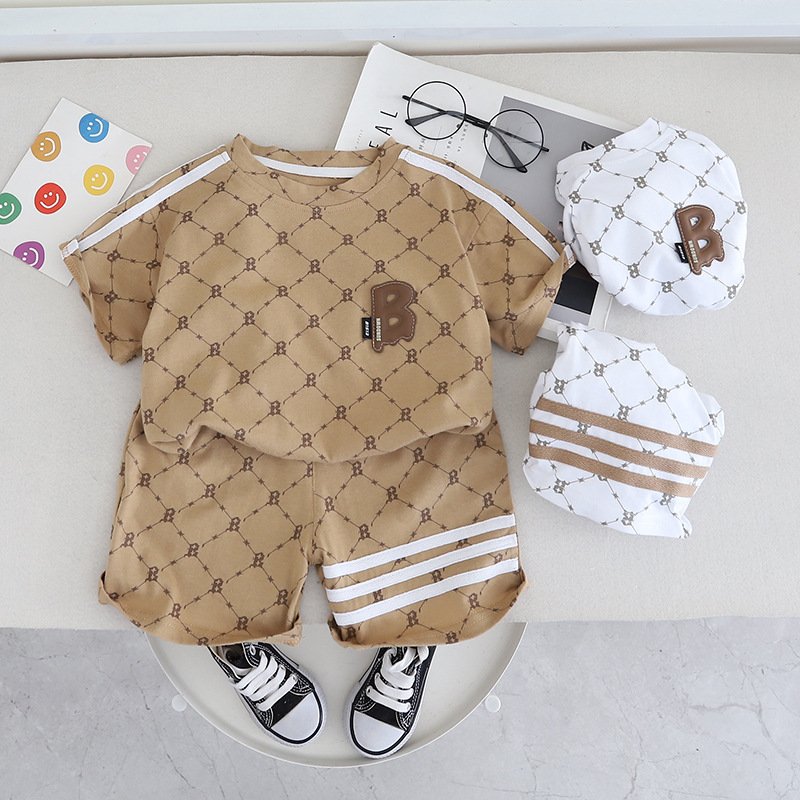 2024 Summer New Designs Casual Kids 2-Piece Short Sleeve Shorts Sets Comfortable and OEM Service Available