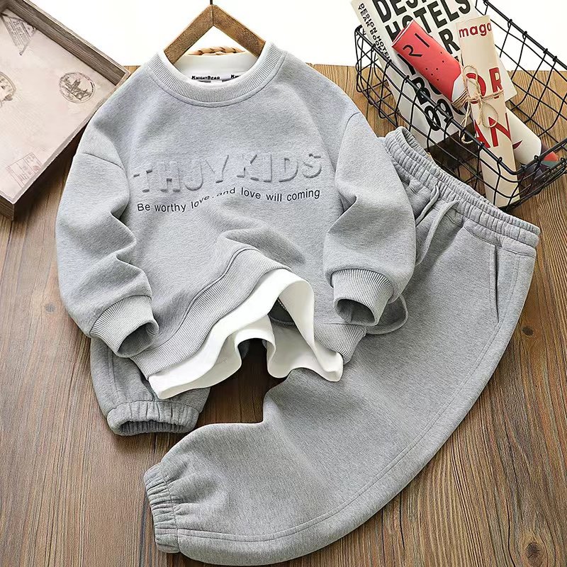 Child Sweatshirt And Pants Suit Kid Kids Sets Two Piece Winter Clothing Sets Tracksuit Sweatshirt With Sweatpants 2 Piece