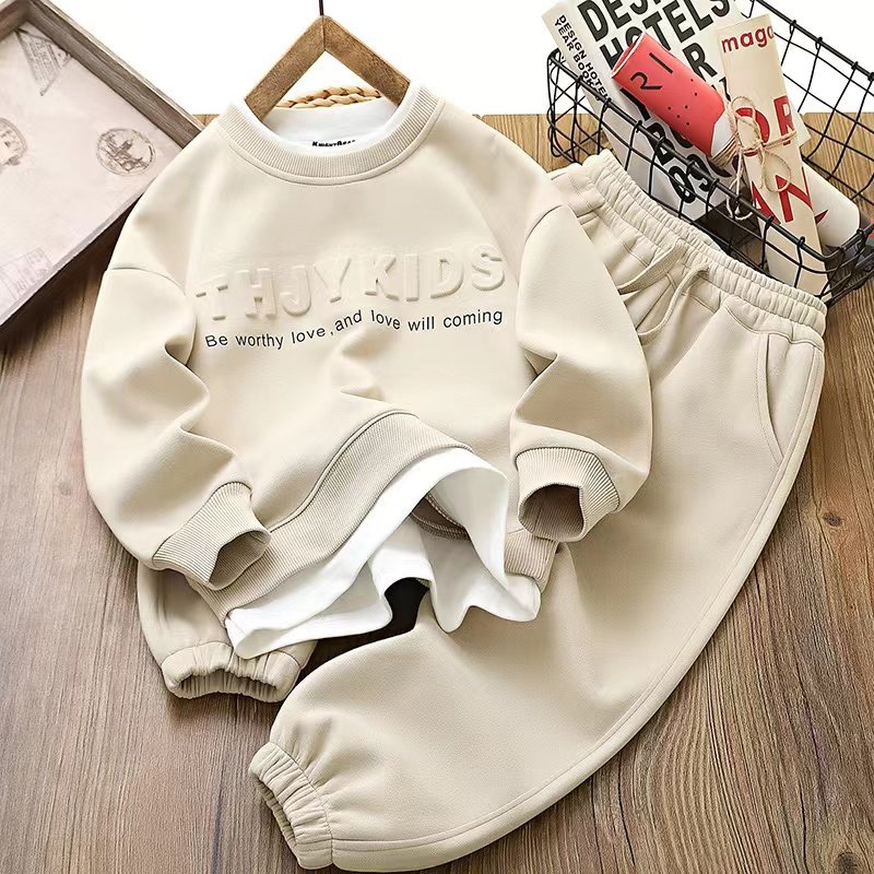 Child Sweatshirt And Pants Suit Kid Kids Sets Two Piece Winter Clothing Sets Tracksuit Sweatshirt With Sweatpants 2 Piece