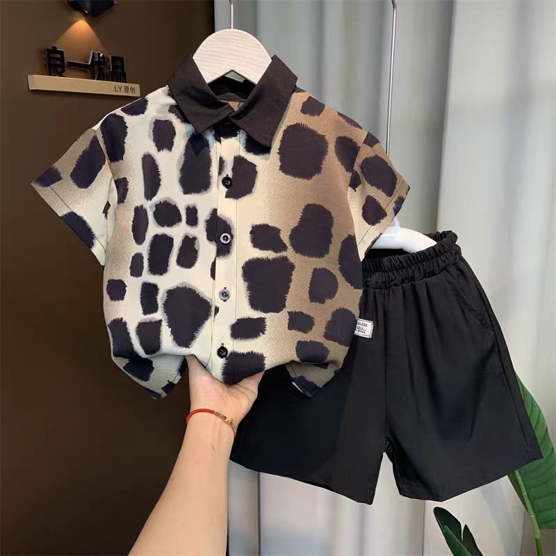 High quality Boys clothing Fashion set Short sleeve set T-shirt and pants set Children's clothing