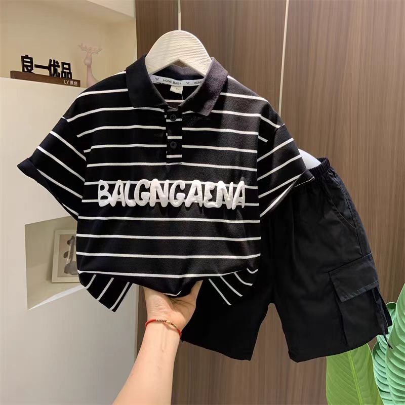High quality Boys clothing Fashion set Short sleeve set T-shirt and pants set Children's clothing
