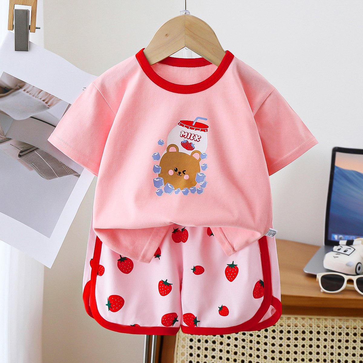 Toddler Baby Boy Girl Clothes Letters Printed Short Sleeve T-shirt Tops Shorts Set 2Pcs Cute Summer Outfits