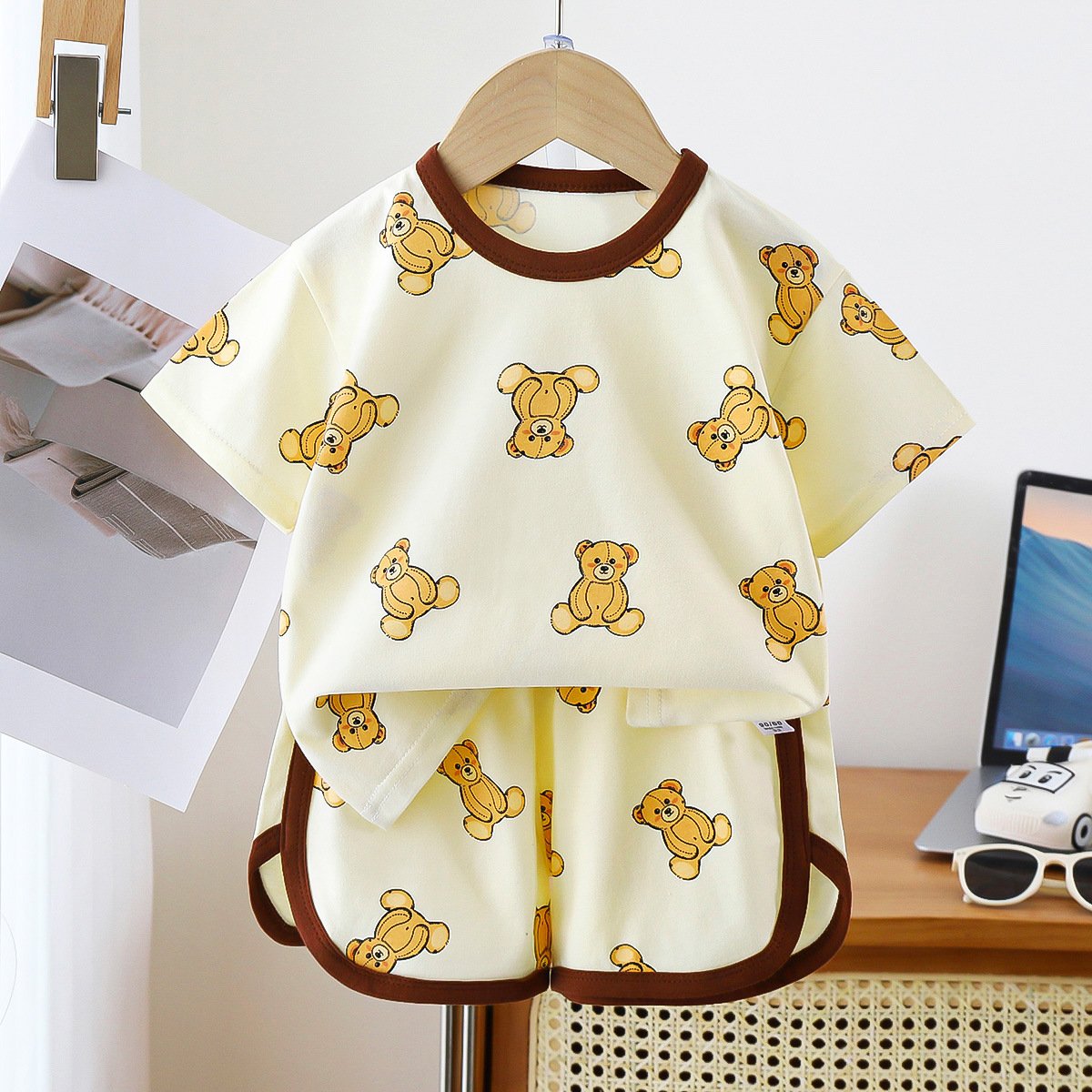 Toddler Baby Boy Girl Clothes Letters Printed Short Sleeve T-shirt Tops Shorts Set 2Pcs Cute Summer Outfits