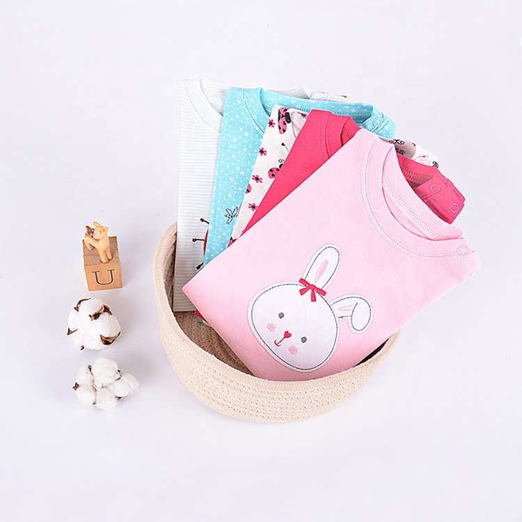 Toddler kids boys girls baby t-shirt 5-piece mixed design baby clothes baby long sleeve